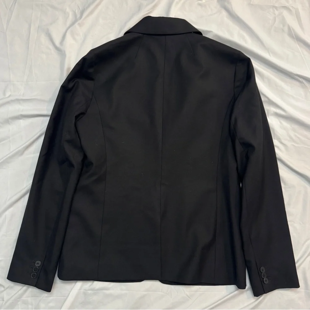 NWOT J. Crew Black Wool Women’s Blazer Suit Jacket, Minimalist Office Chic - Picture 4 of 10